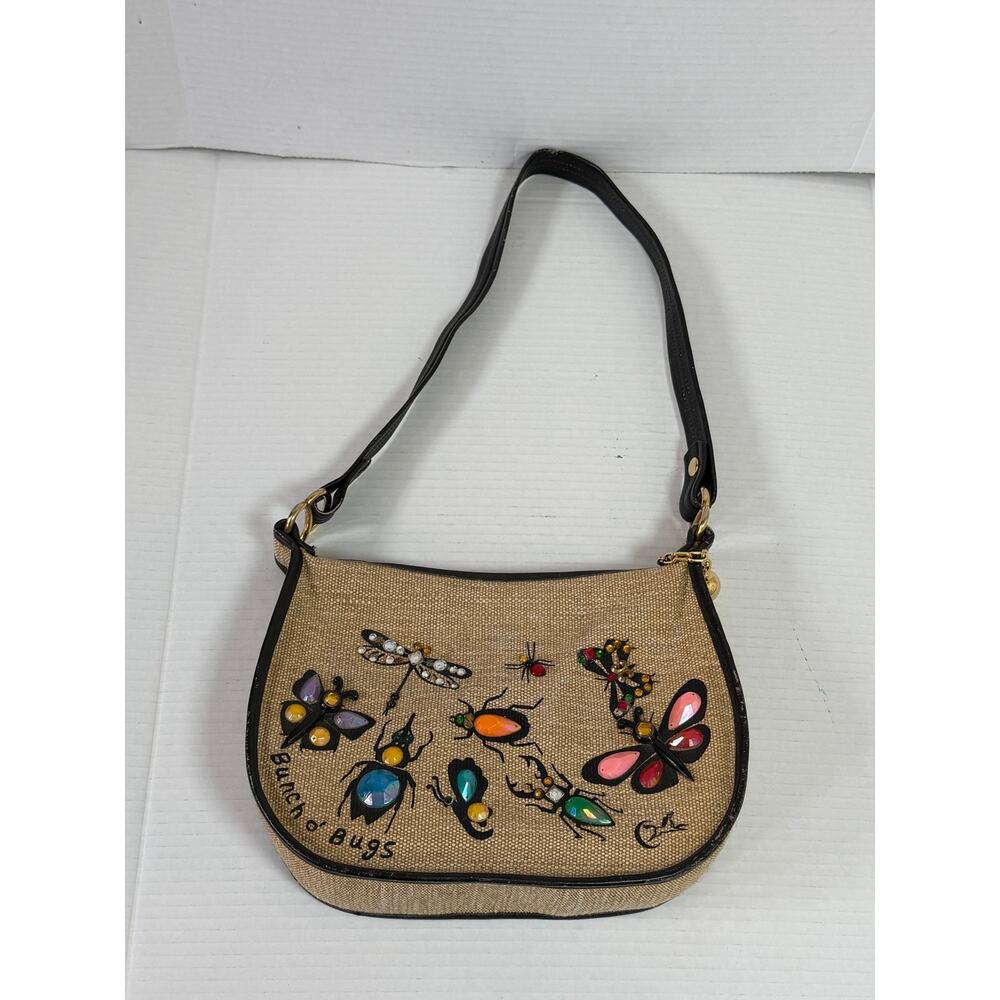 Vintage Enid Collins Bunch o' Bugs Embellished Bright Bugs Shoulder Purse Bag
